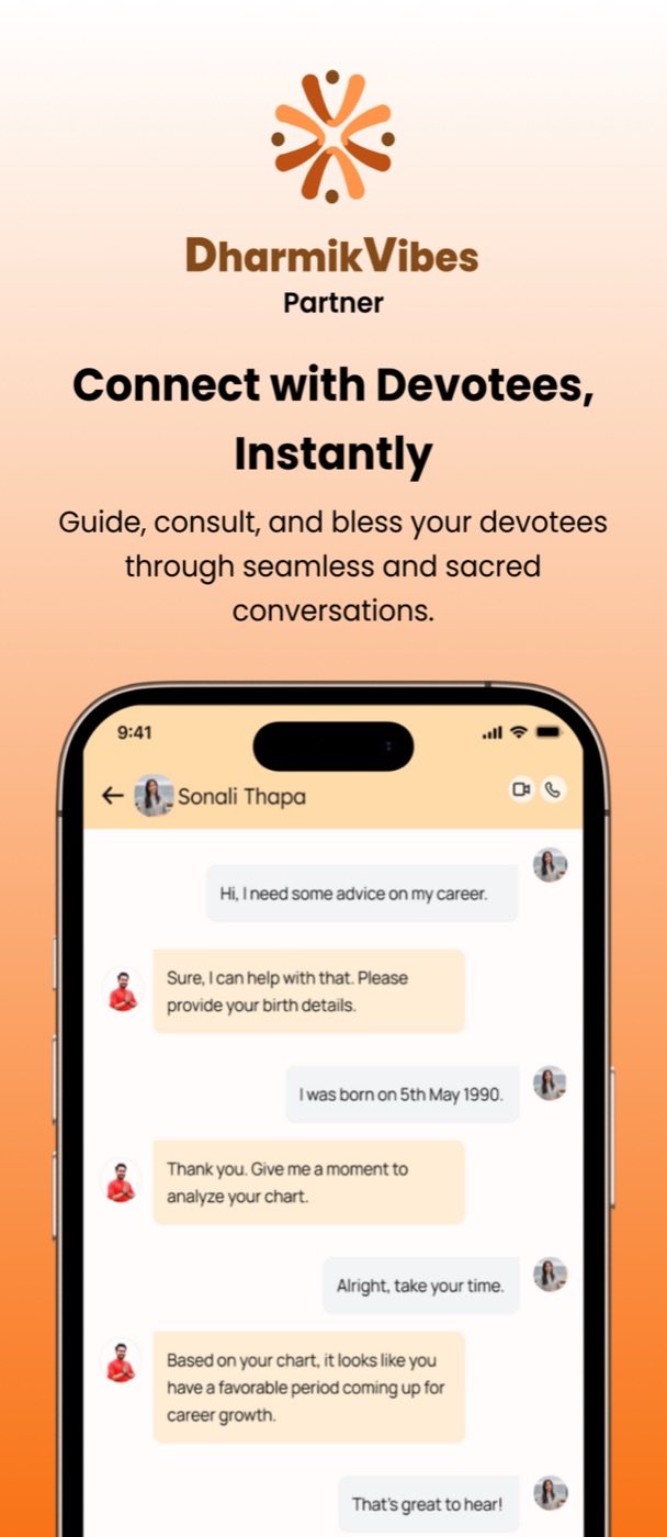 DharmikGuide partner app — dashboard and payouts